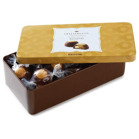 10.5 oz. of Peanut Butter & Chocolate Buckeyes in Gift Tin, , large image number 1