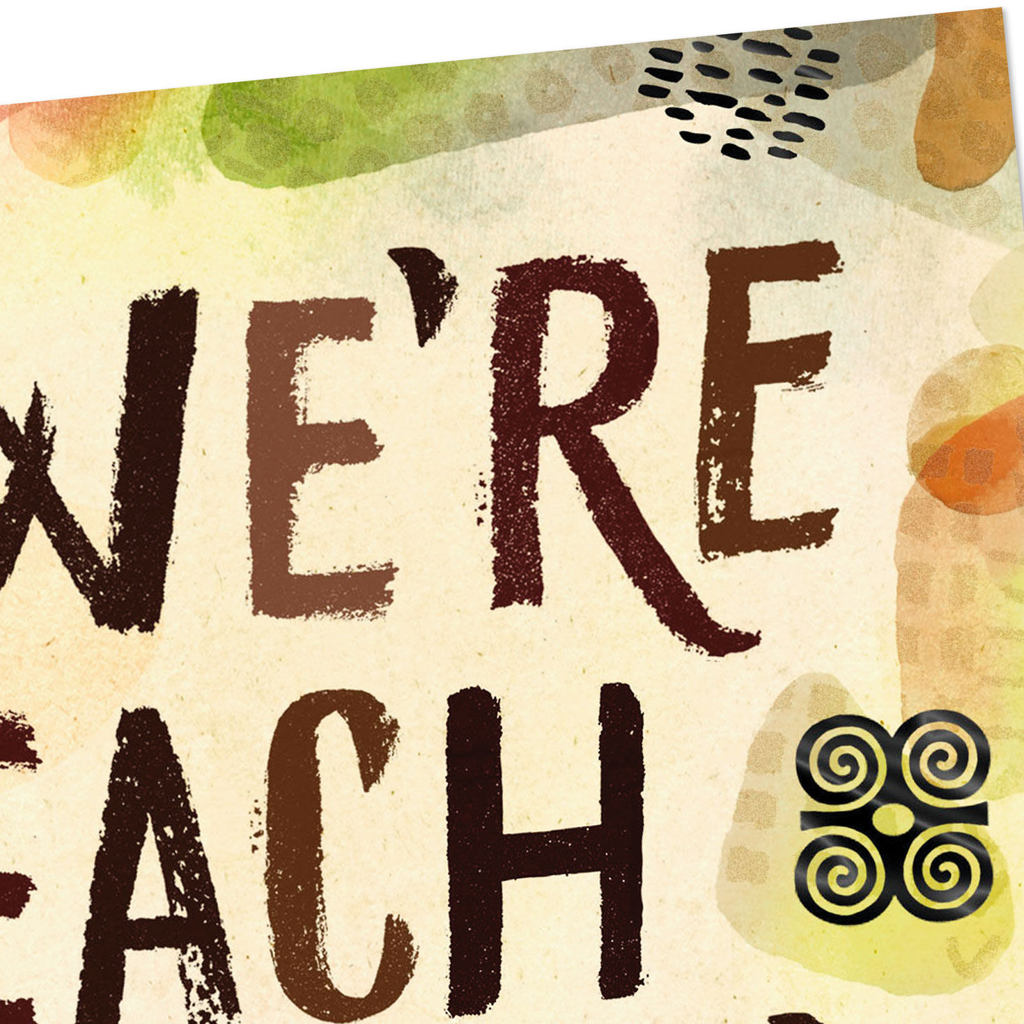 Green and Orange Abstract Encouragement Card Card Front Detail image number 5