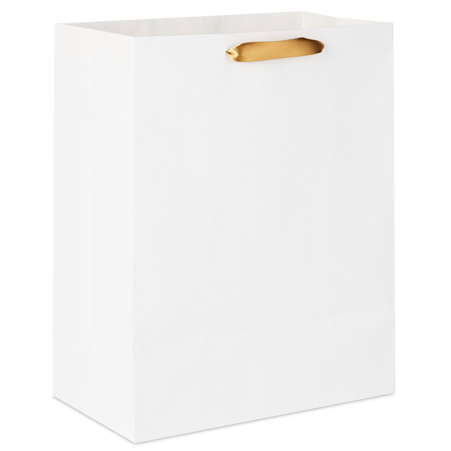 Merry Christmas Calligraphy on White Large Gift Bag Back image number 6