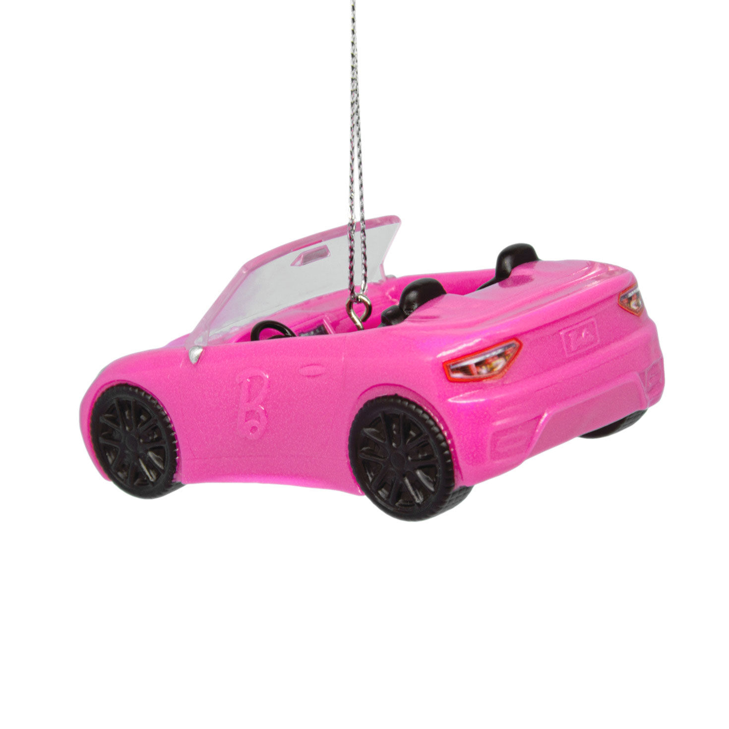 Pink Barbie Car Christmas Ornament back image number 6