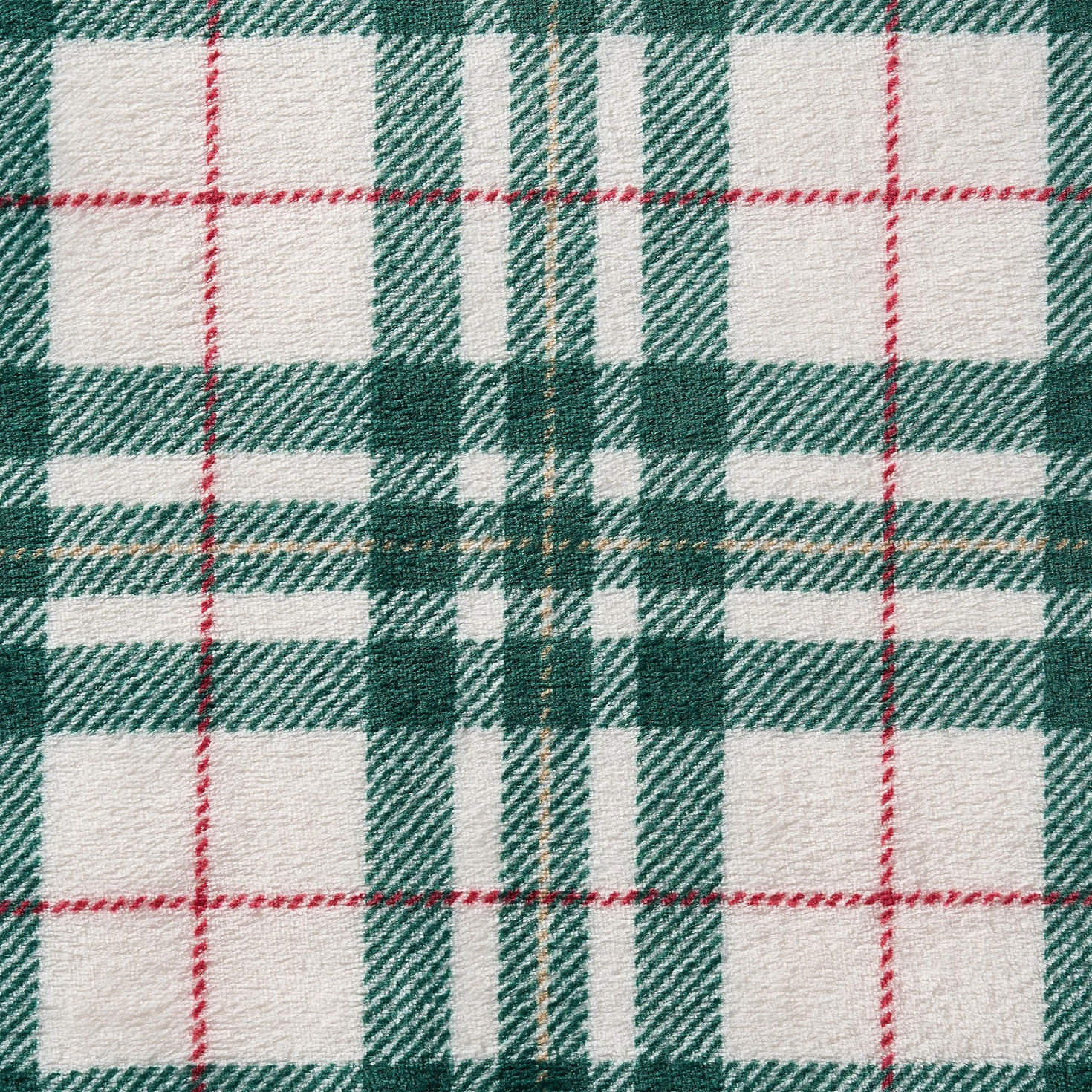 Hallmark Merry Christmas Pillow & Plaid Throw upclose detail image number 4