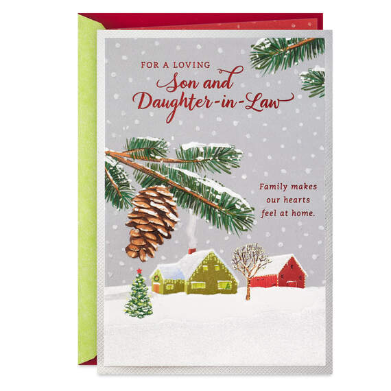 Love and Happiness Christmas Card for Son and Daughter-in-Law