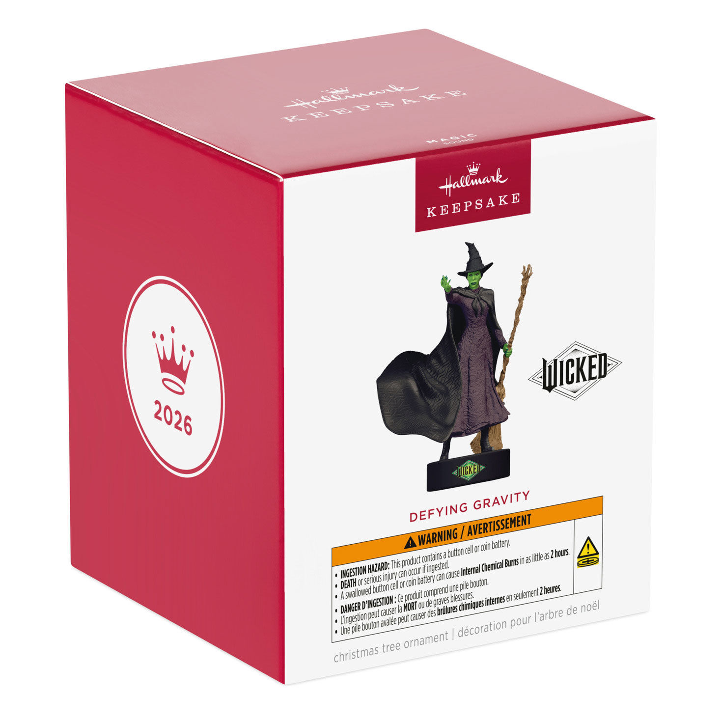 Wicked Elphaba With Broom Keepsake Ornament package front image number 7