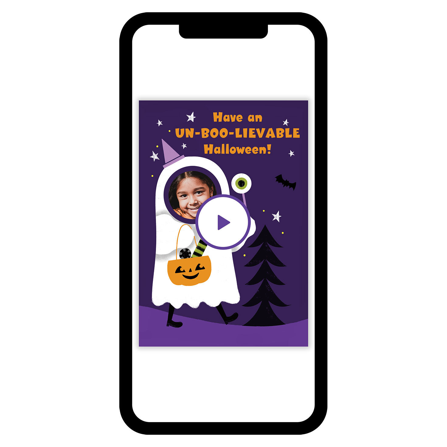 Fun Ghost Photo Hole Halloween eCard