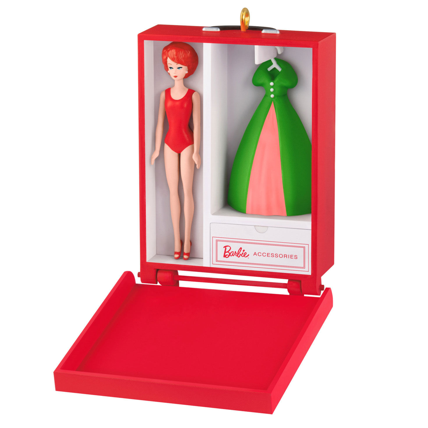 Barbie in Carrying Case Keepsake Ornament Front open image number 2