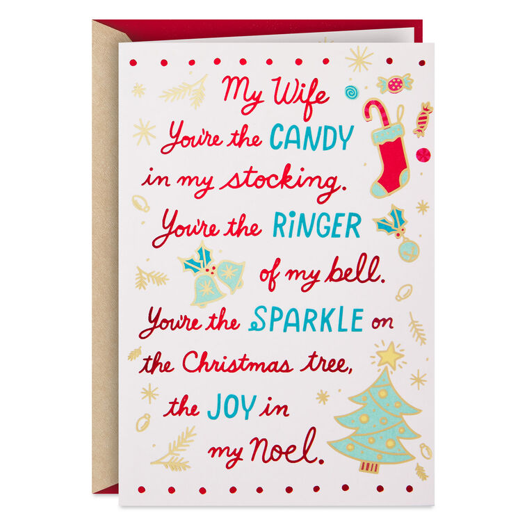 You're the Sugar in My Cookies Romantic Christmas Card for Wife