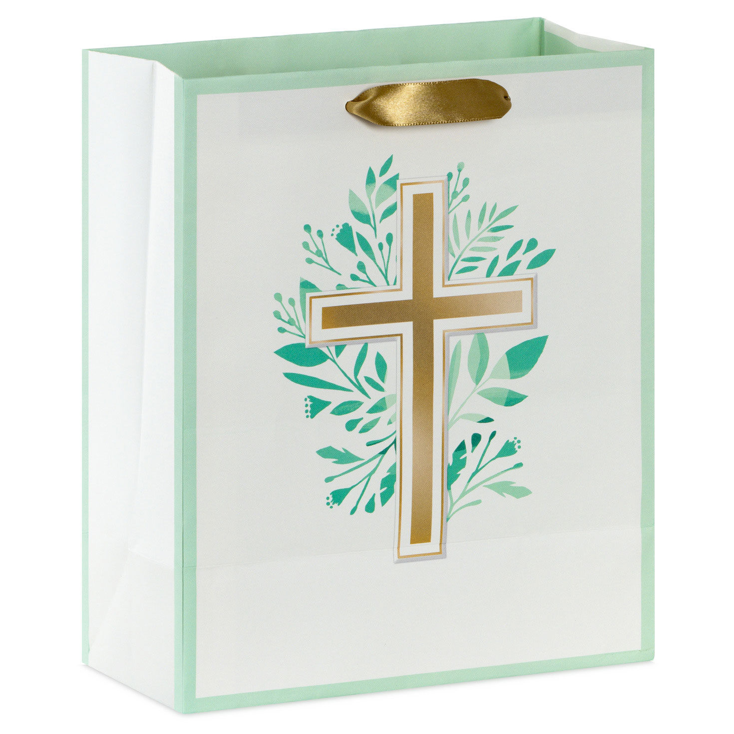 Gold Cross Medium Gift Bag Back image number 6