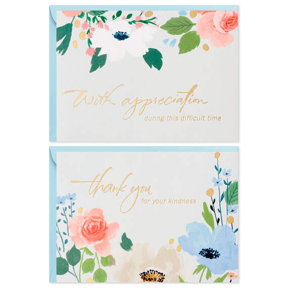 Soft Floral Boxed Blank Sympathy Thank-You Notes, Pack of 50, , large image number 2