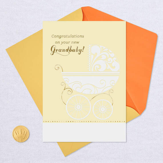 Baby Carriage New Baby Card for Grandparents, , large image number 5