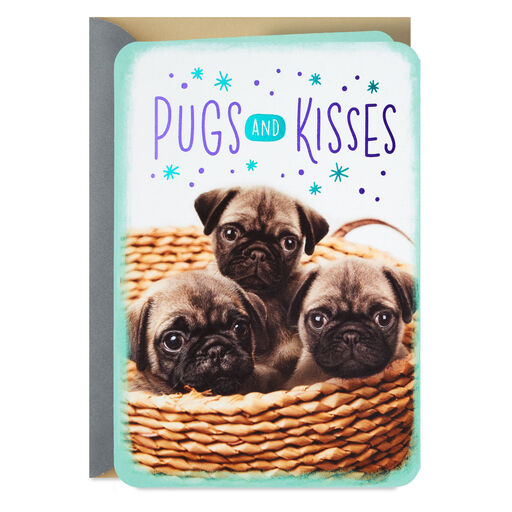 Pugs and Kisses Love Card, 