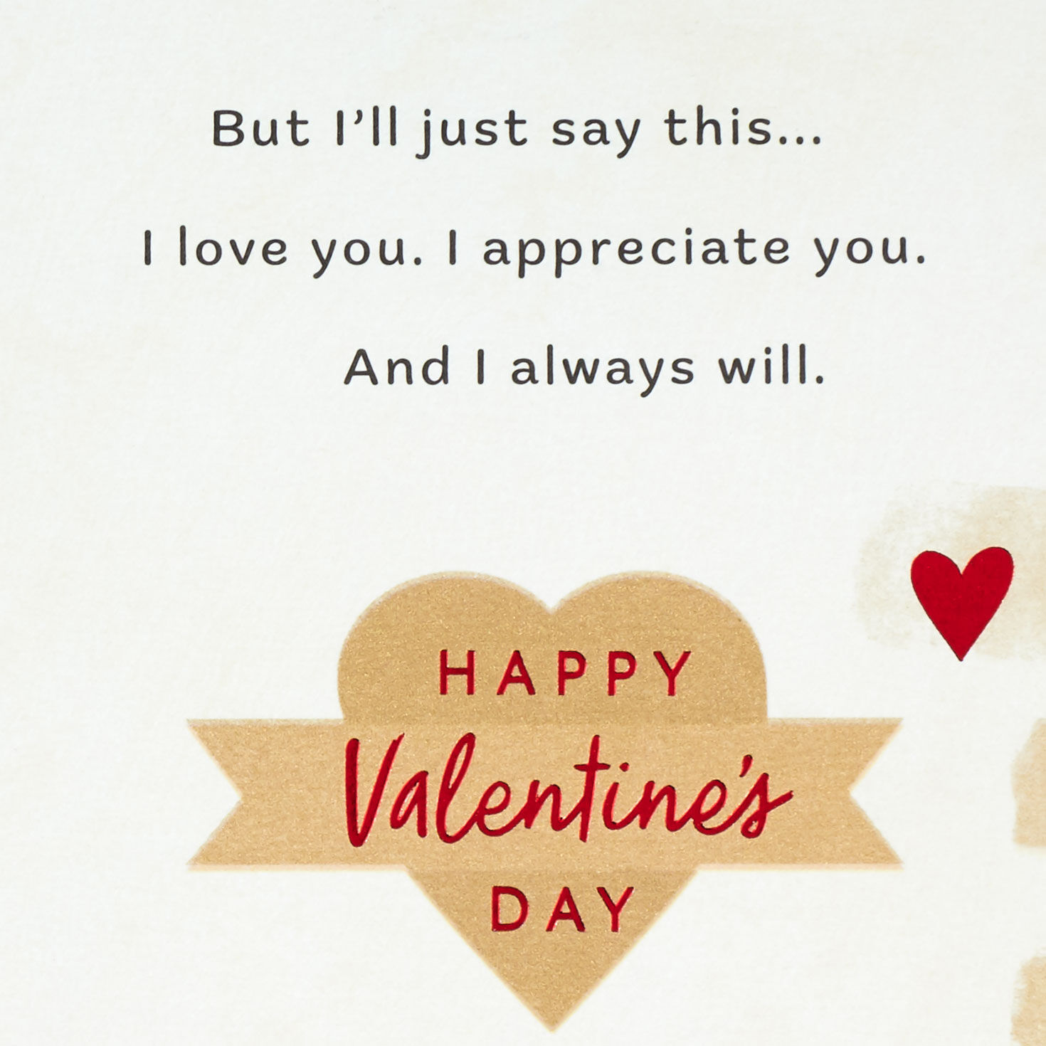 Gold Hearts and Banners Husband Valentine's Day Card sentiment image number 3