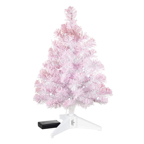 Miniature Pastel Pink Pre-Lit Christmas Tree, 18.75", , large image number 4