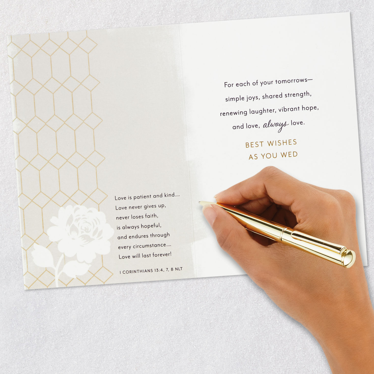 Blessings, Joy and Love Religious Wedding Card, , large image number 7