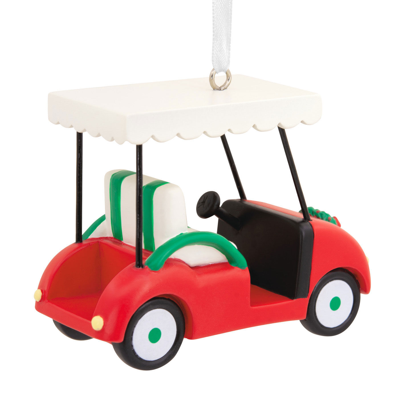 Golf Cart Christmas Ornament Back image number 4