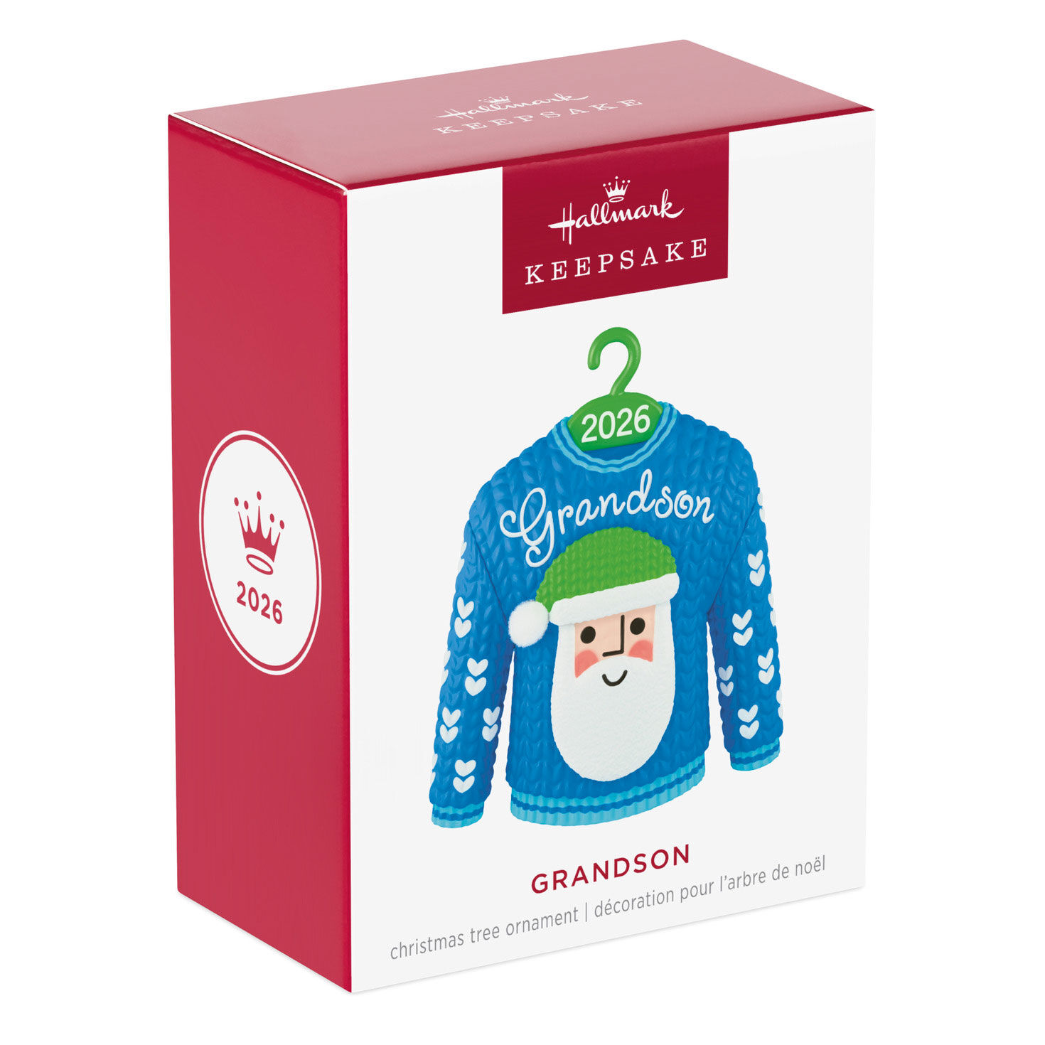 Grandson Santa Sweater Keepsake Ornament package front image number 7