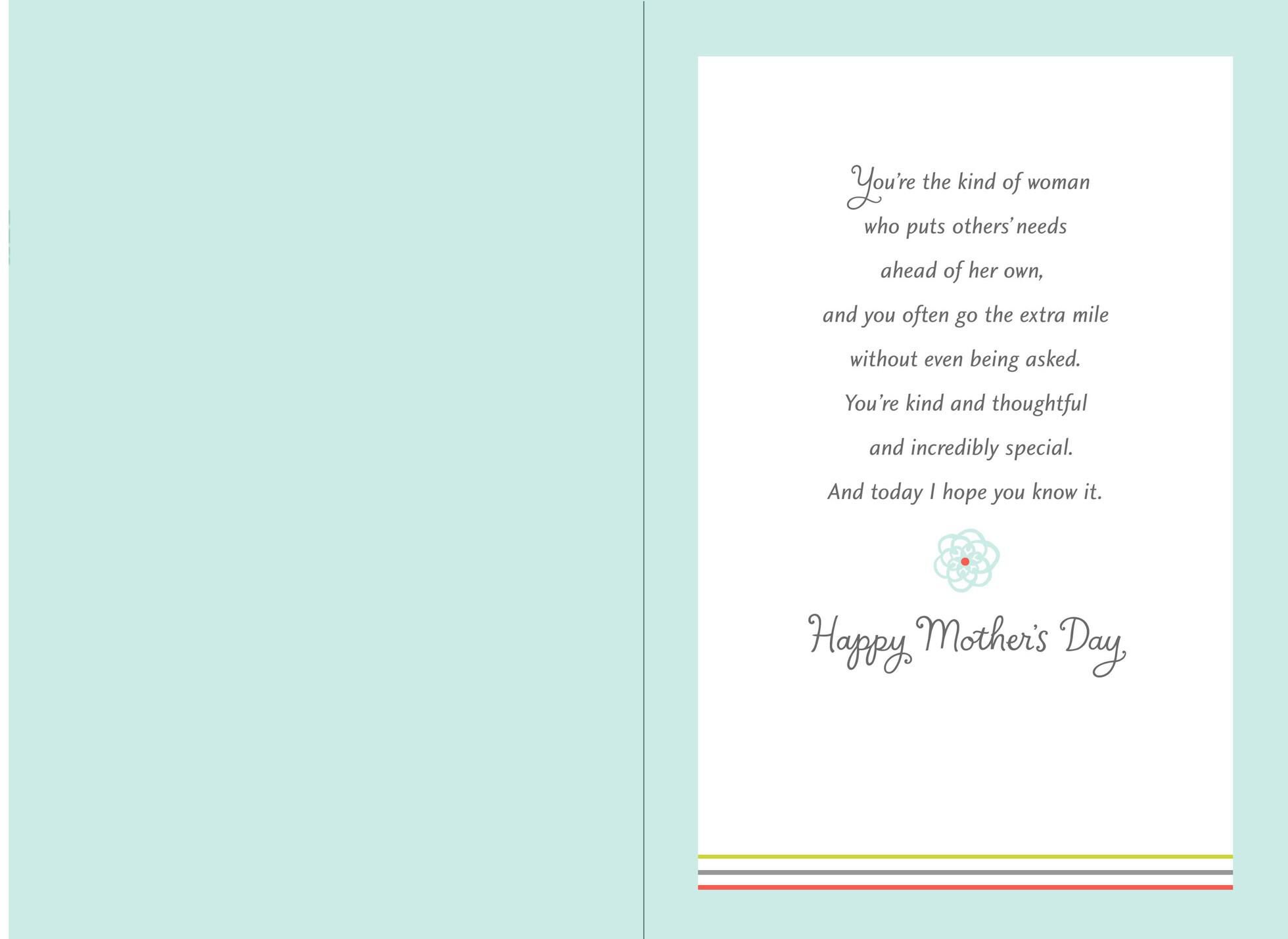 Laser-cut Floral Design Mother's Day Card