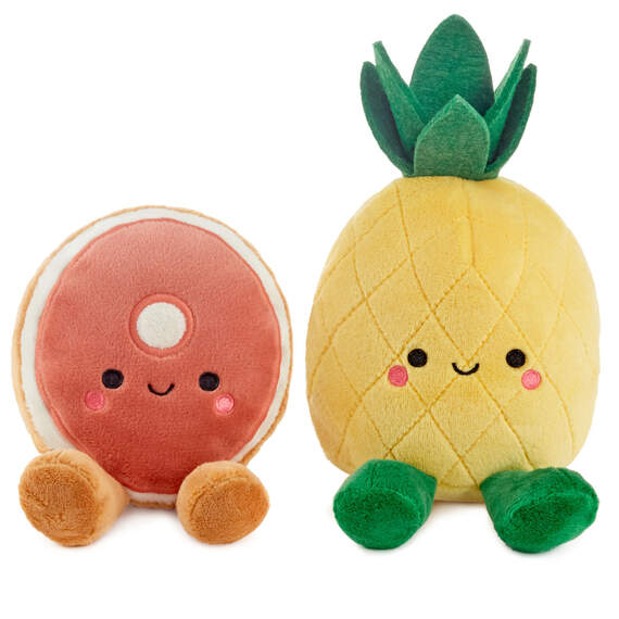 Better Together Ham and Pineapple Magnetic Plush Pair, 7", , large image number 3