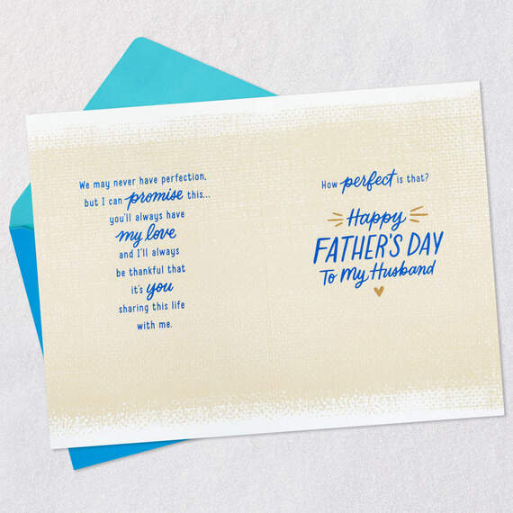 Perfectly Imperfect Life Father's Day Card for Husband, , large image number 4