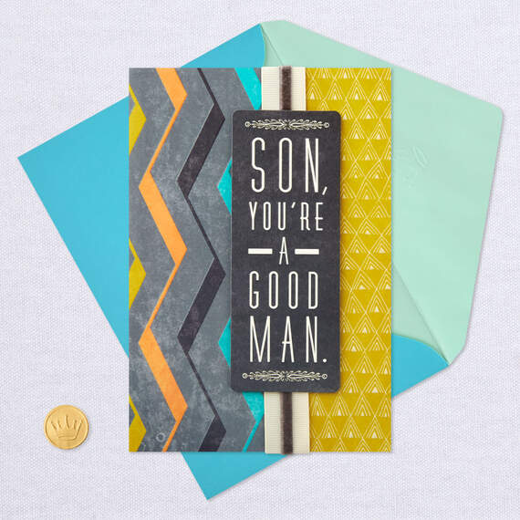 Good Man, Great Son Birthday Card, , large image number 5