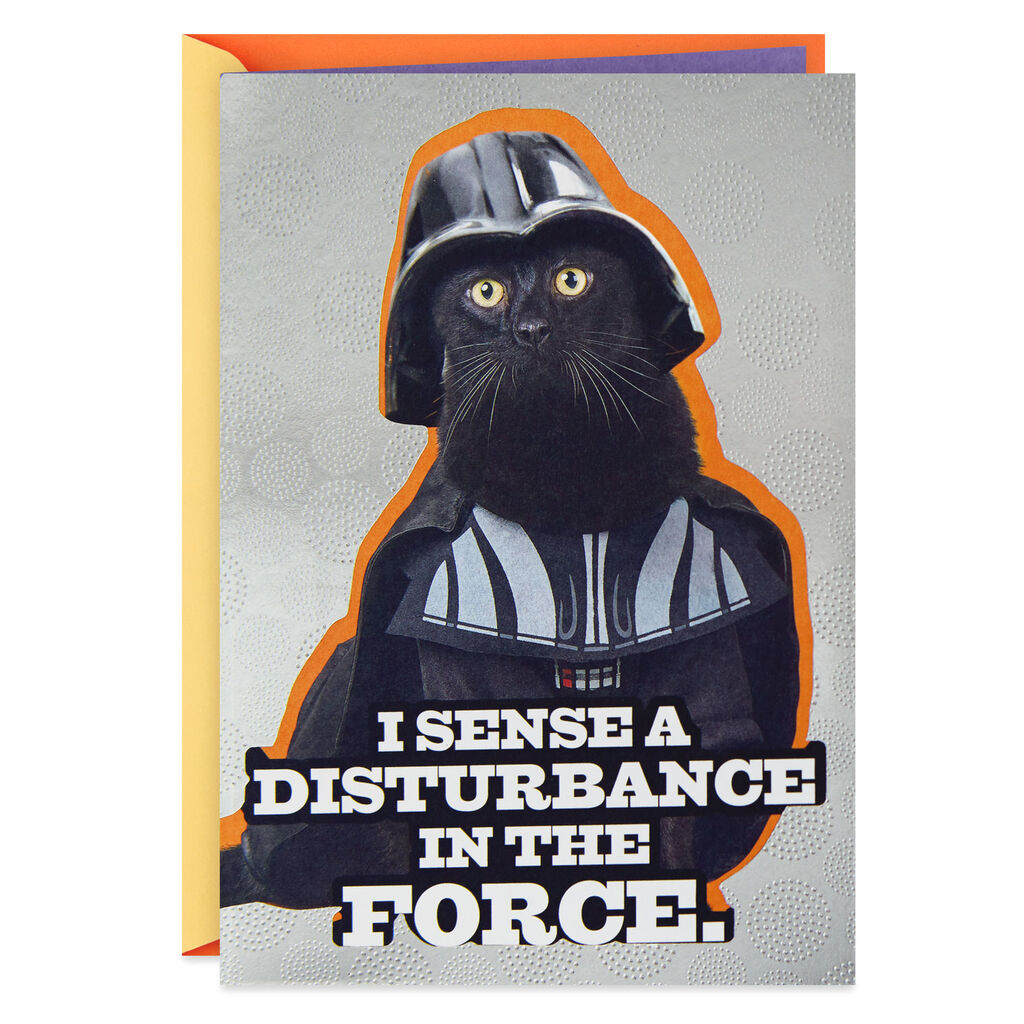 Star Wars Darth Vader Disturbance In The Force Birthday Card