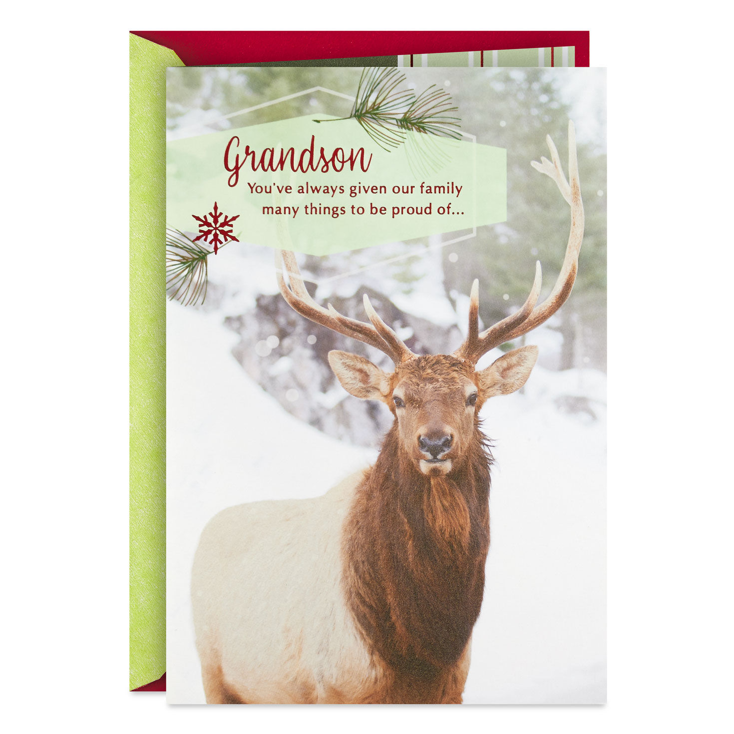 So Proud of the Man You've Become Christmas Card for Grandson, , large image number 1