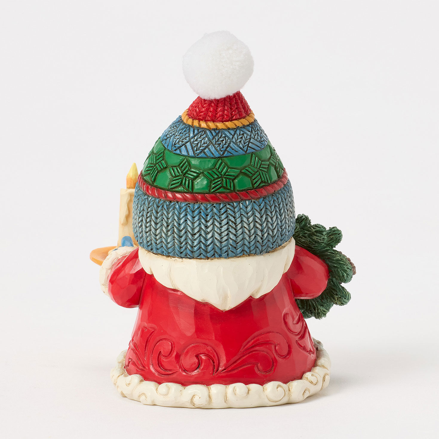 Jim Shore Holiday Gnome With Candlestick Figurine back image number 2