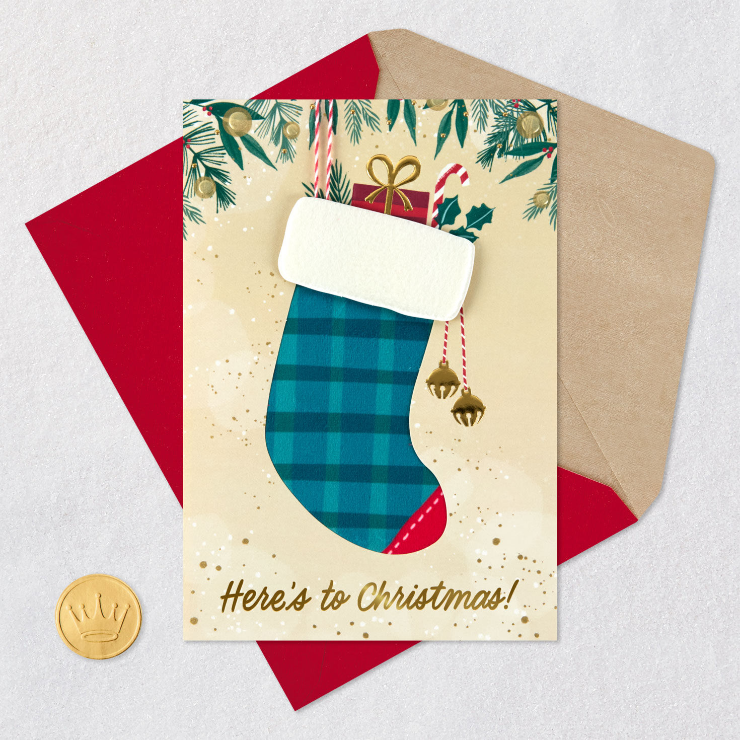 Textured Stocking Christmas Card for only USD 8.99 | Hallmark