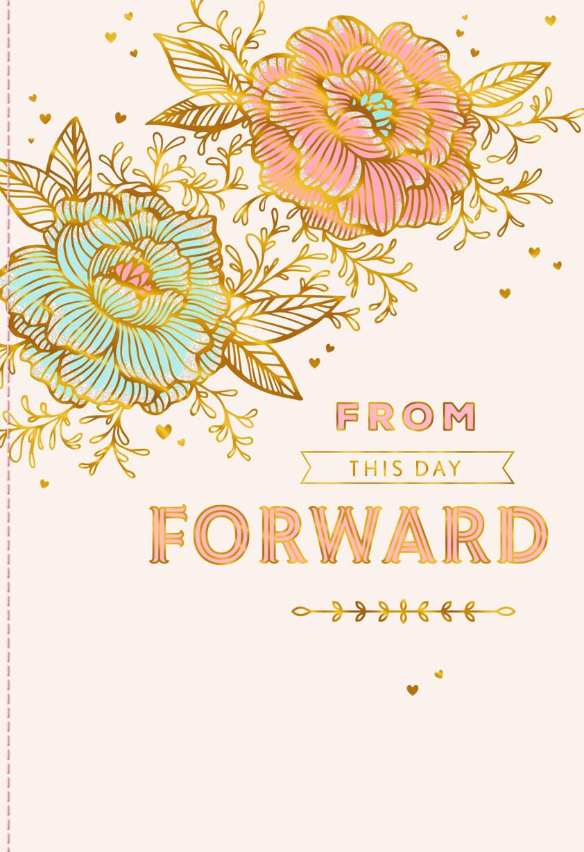 From This Day Forward Floral Wedding Card