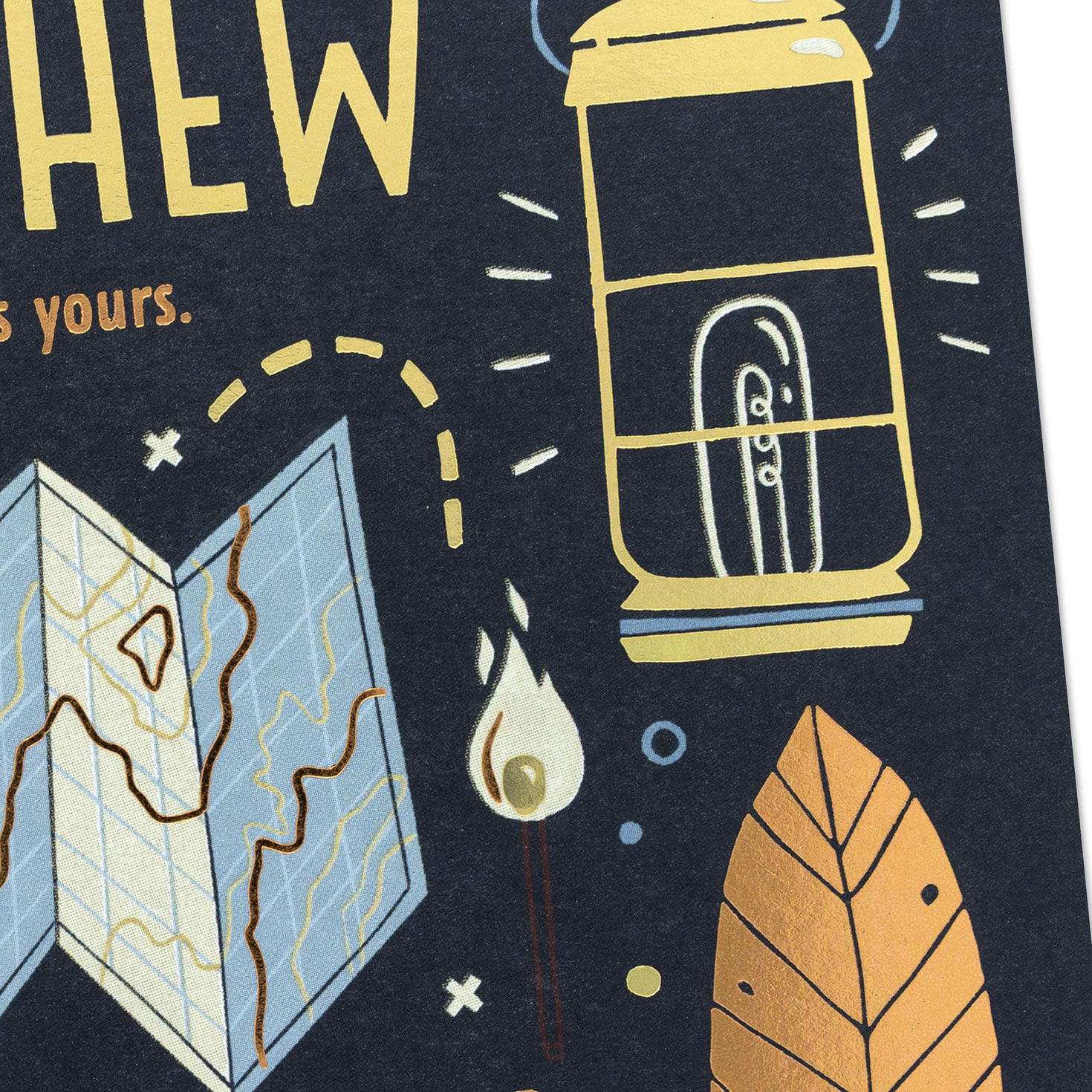 Map, Compass and Lantern Graduation Card for Nephew Card Front Detail image number 4