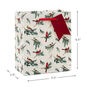 Winter Birds on Cream Small Christmas Gift Bag measurement image number 3