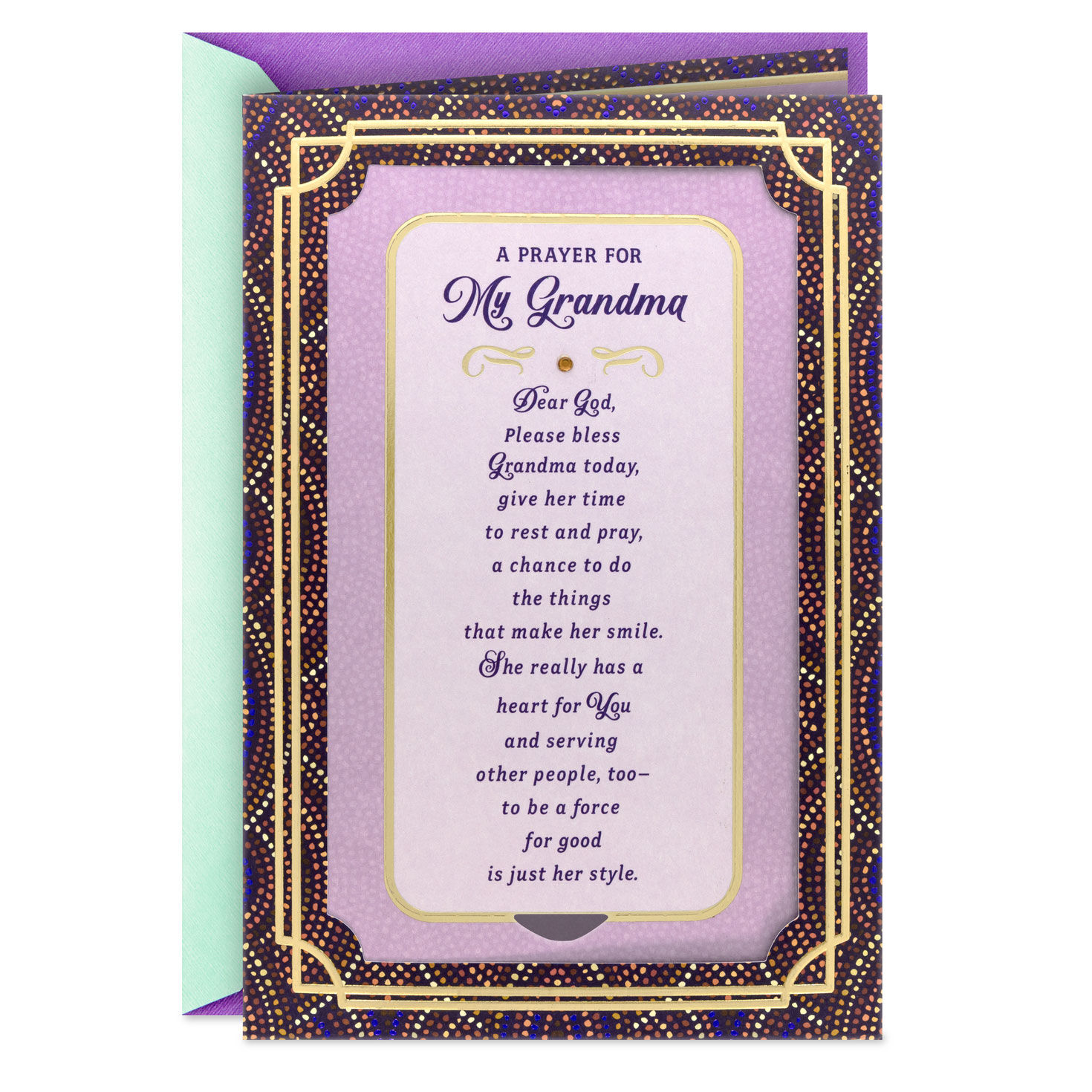 A Prayer for You Religious Mother's Day Card for Grandma With Bookmark