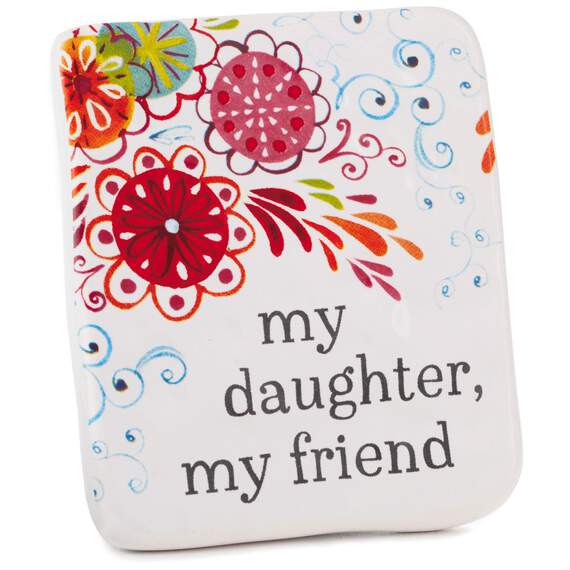 Daughter Friend Ceramic Quote Block, 2.5x3, , large image number 1
