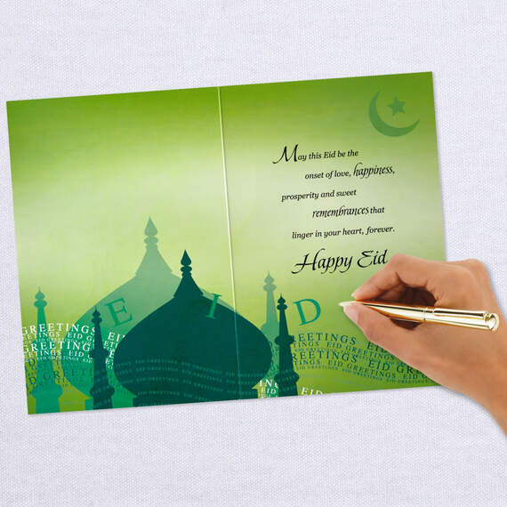 Mosque and Crescent Moon Eid Card, , large image number 6