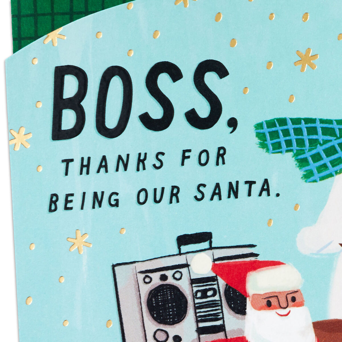 Thanks for Being Our Santa Christmas Card for Boss From All Greeting