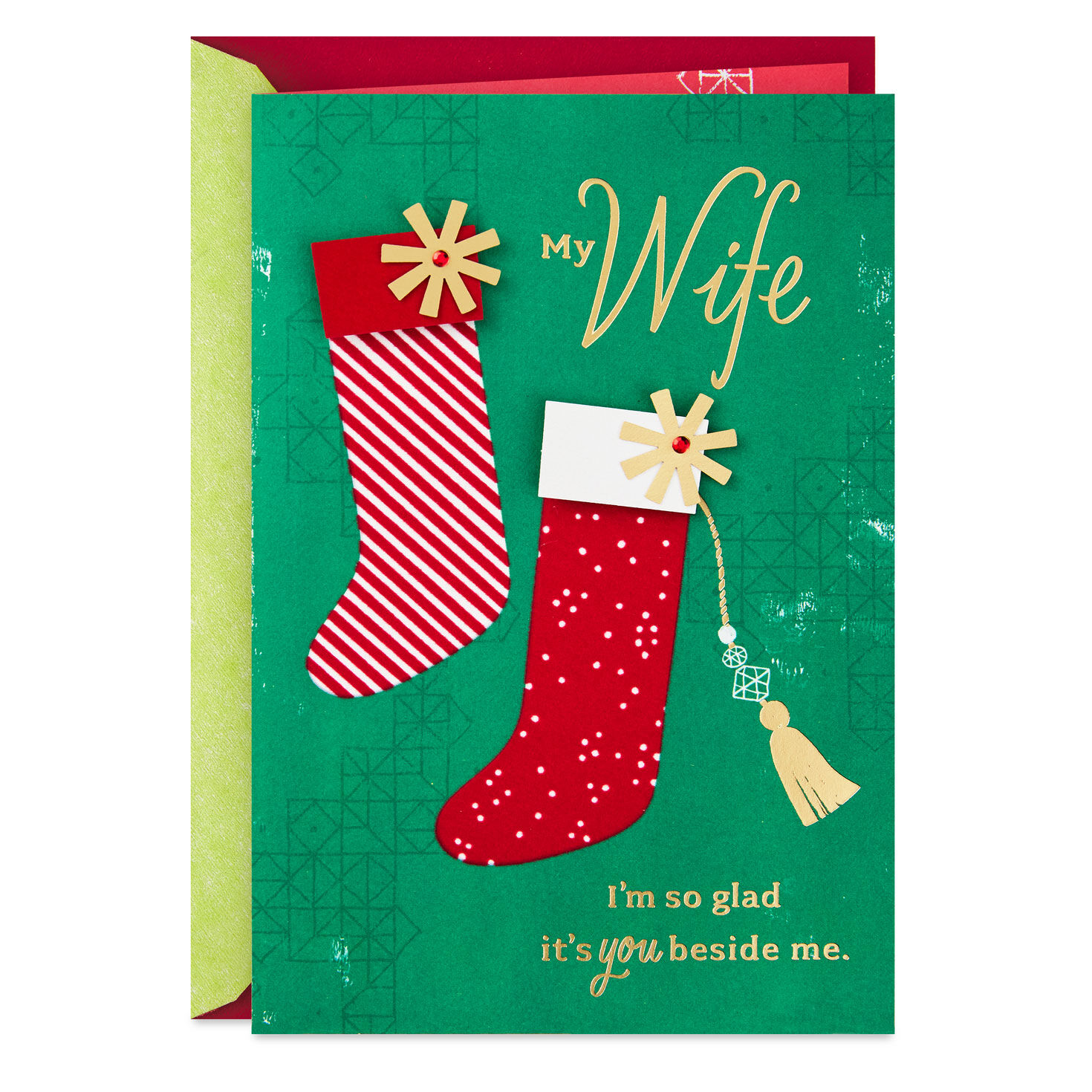 I'm Glad It's You Beside Me Christmas Card for Wife