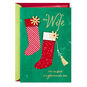 Festive Holiday Stockings Wife Christmas Card Card Front image number 1