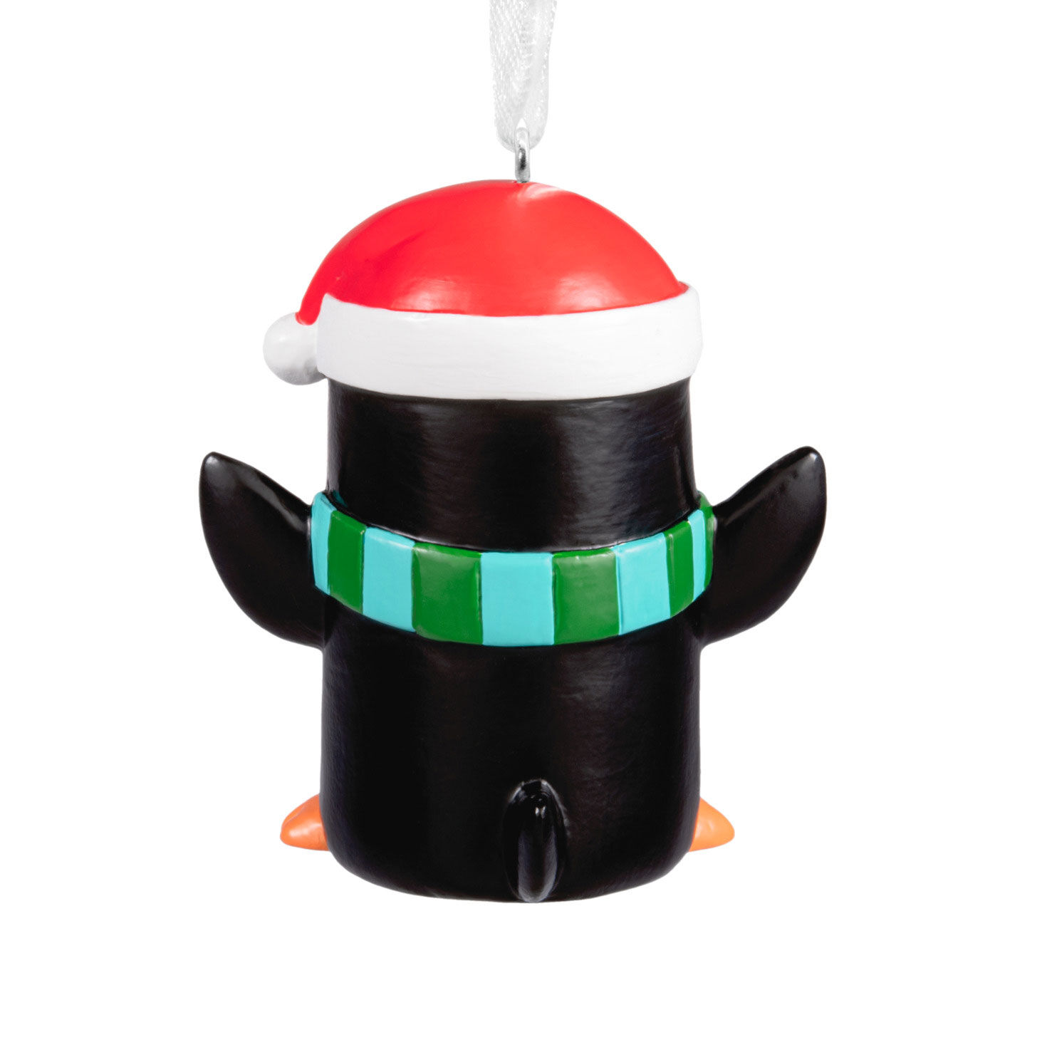 Penguin in Santa Hat Christmas Ornament Back image number 6