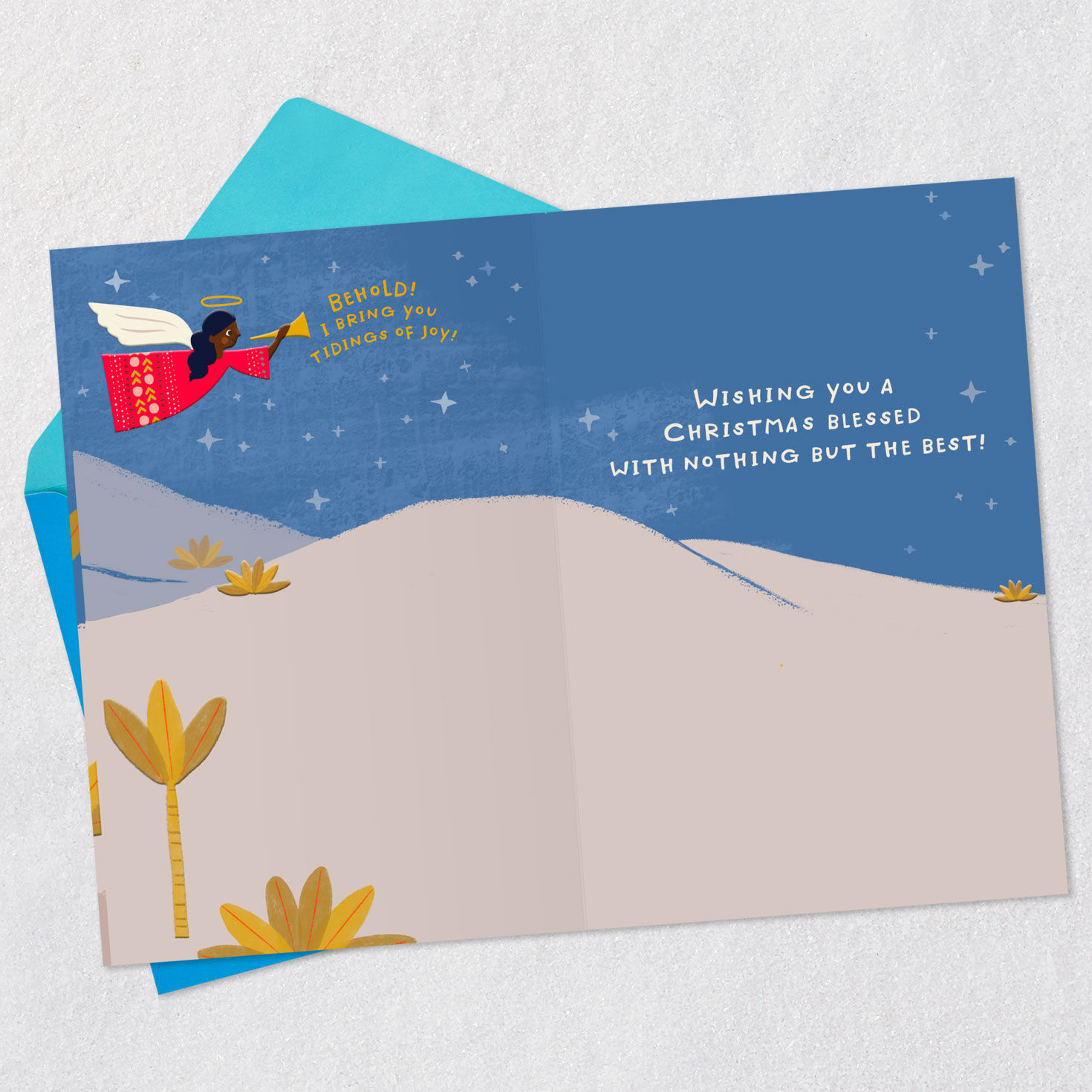 Manger Scene Christmas Card for Godfather Open card with envelope image number 4