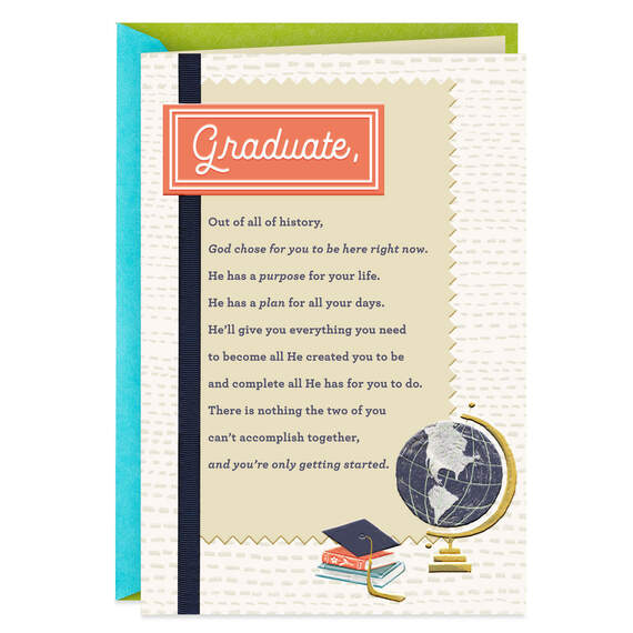 God Has a Plan for You Religious Graduation Card, , large image number 1