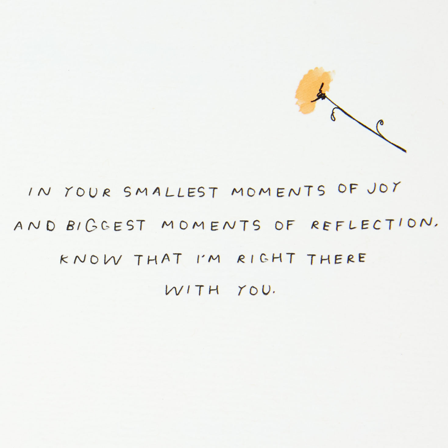 Simple White Blooms on Peach Encouragement Card Sentiment image number 2