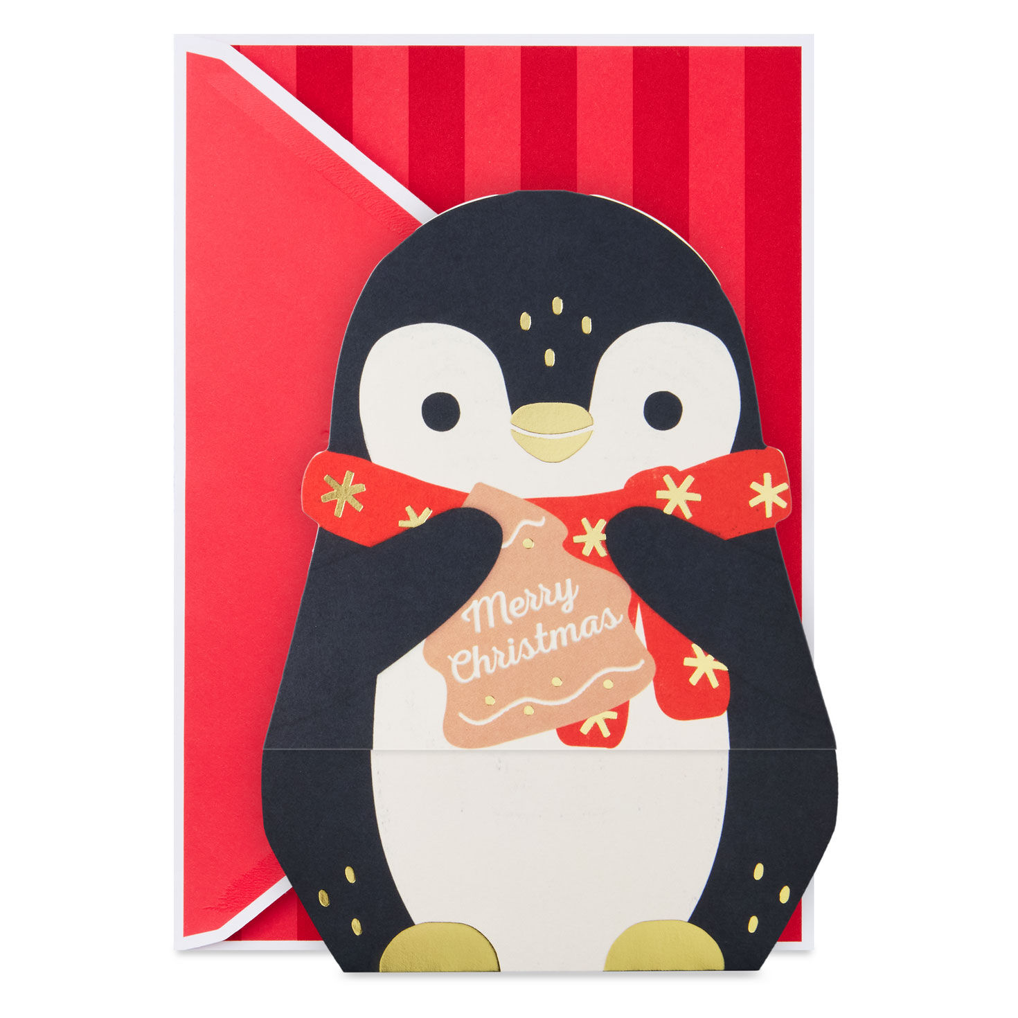 Nesting Penguin, Polar Bear, Reindeer Paper Craft Money Holder Christmas Card