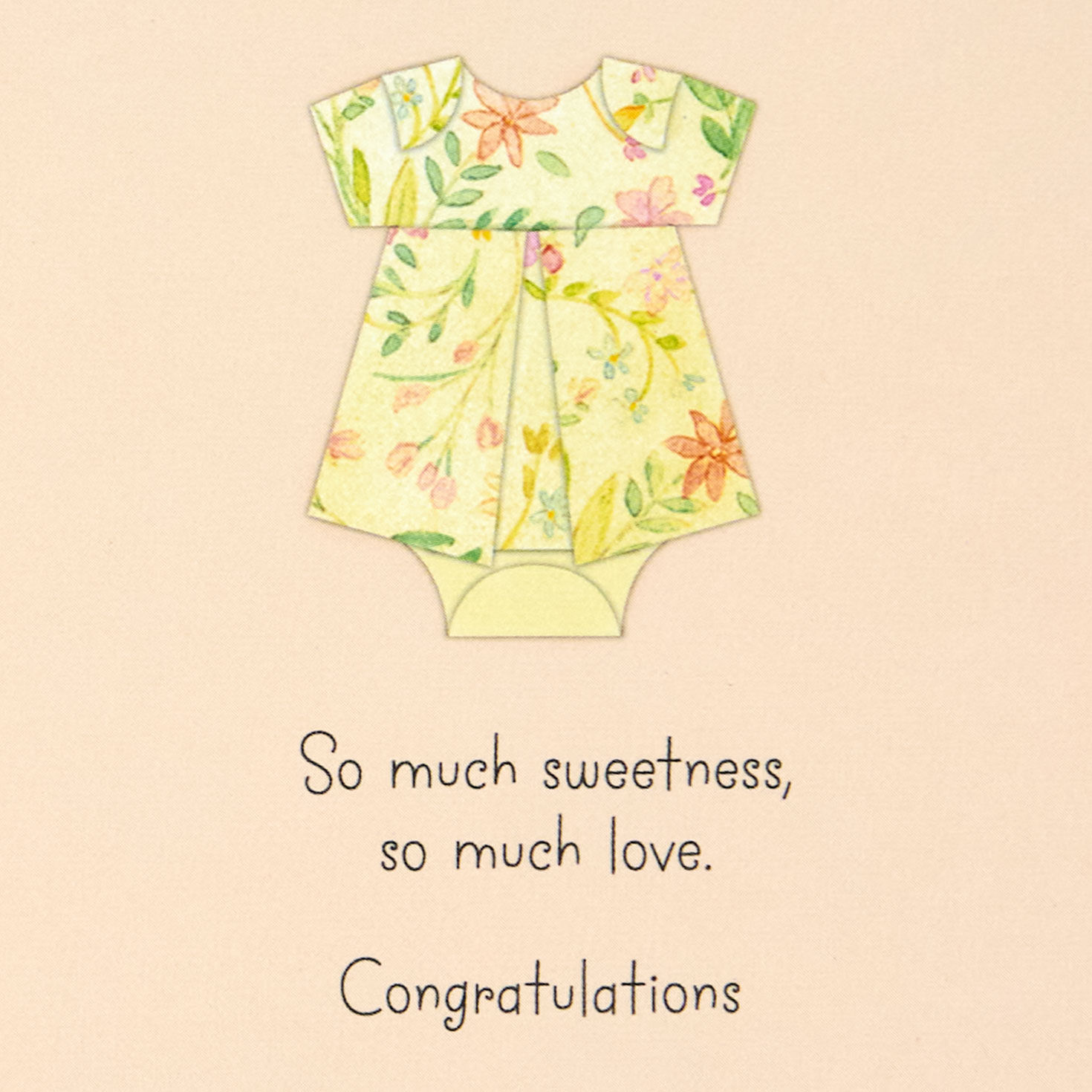 Handcrafted Dresses New Baby Girl Card Sentiment image number 2
