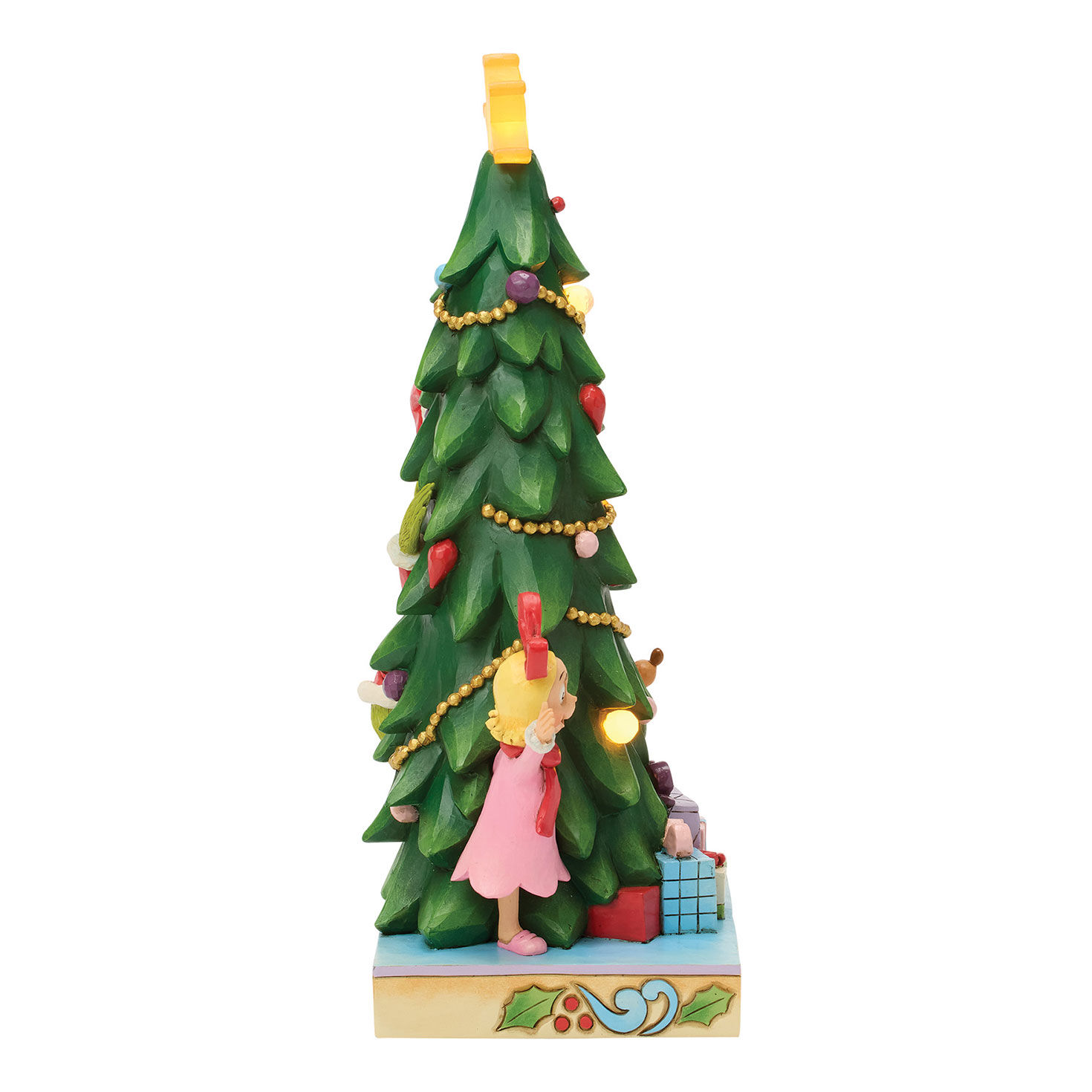 Jim Shore Grinch, Cindy-Lou and Max With Tree Statue side image number 5