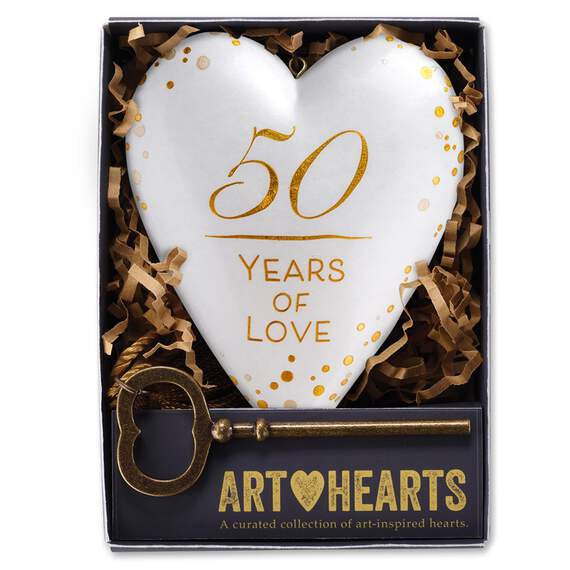 50 Years of Love Art Heart Sculpture, 4", , large image number 4