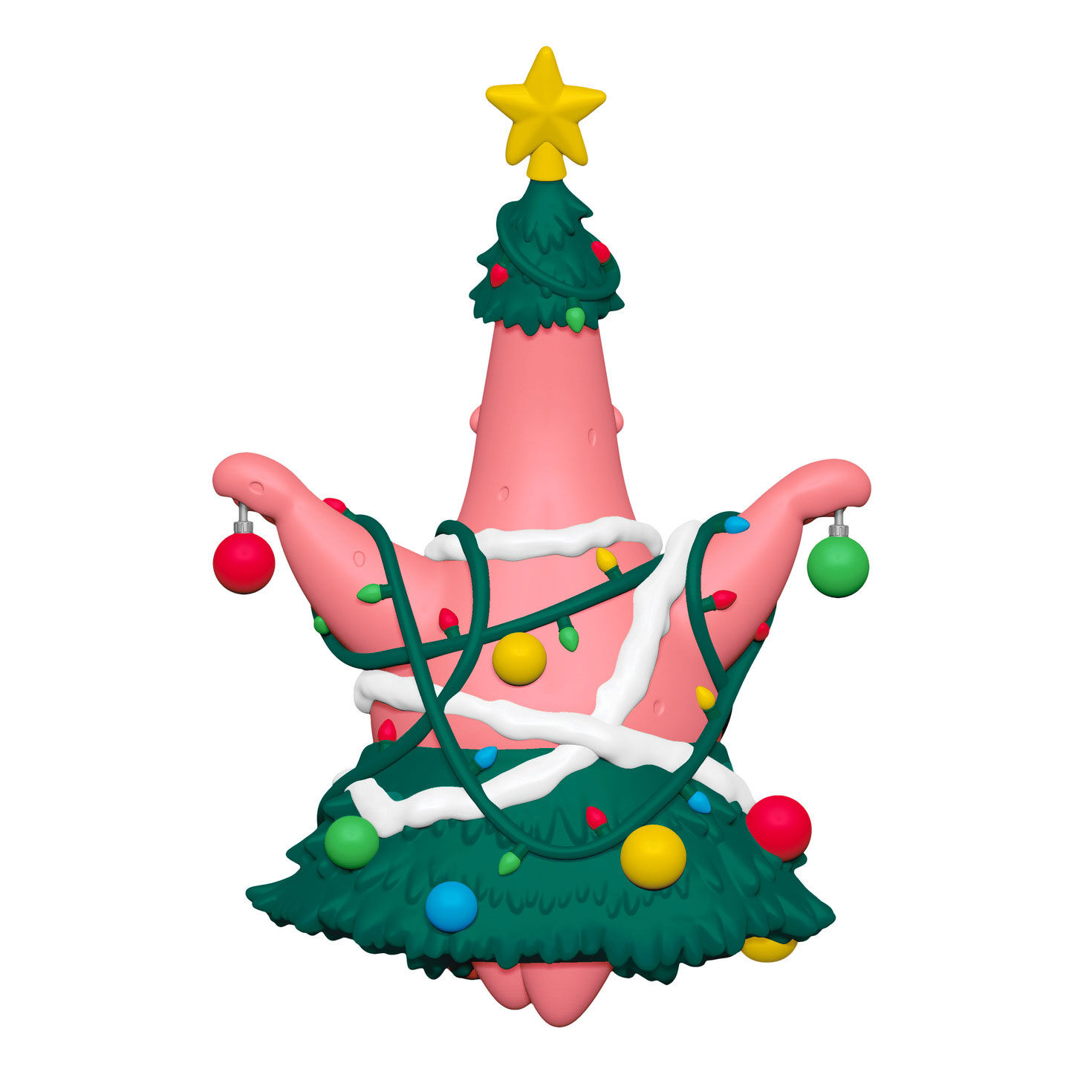 SpongeBob Patrick as Tree Keepsake Ornament Back image number 6