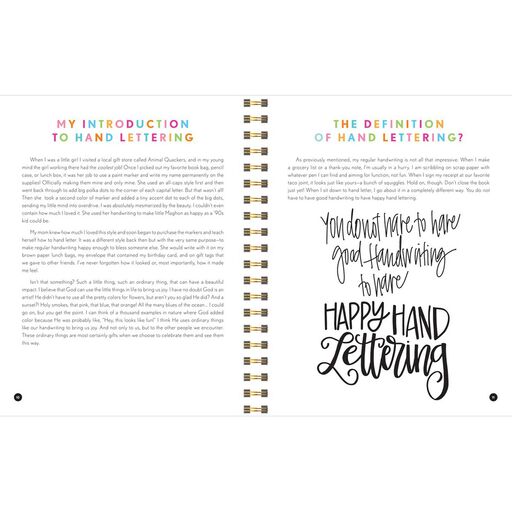 Happy Hand Lettering How-To Guide Book, 