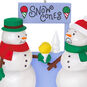 Snowmen Eating Yellow Snow Cone Keepsake Ornament closeup view image number 5