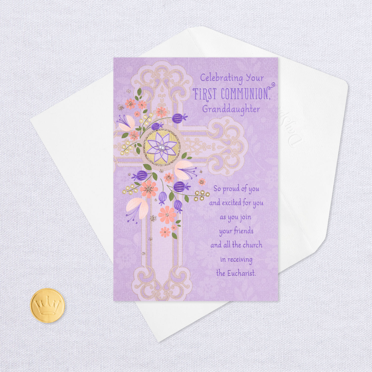 God Will Always Be With You Religious First Communion Card for Granddaughter for only USD 4.99 | Hallmark