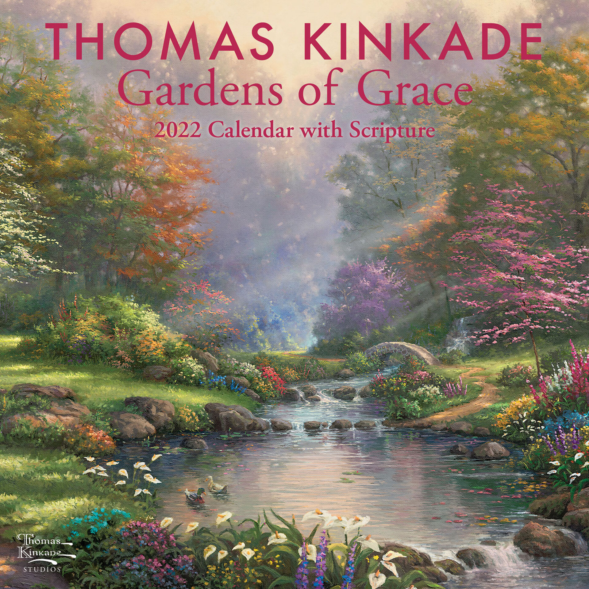 Thomas Kinkade Gardens Of Grace With Scripture 2022 Wall Calendar 16 Month Calendars