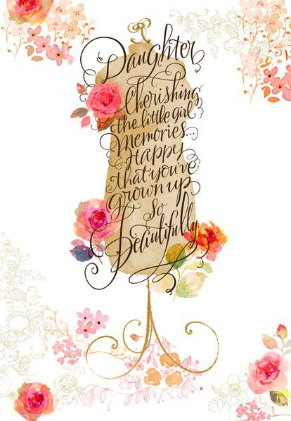 Little Girl to Young Woman Birthday Card